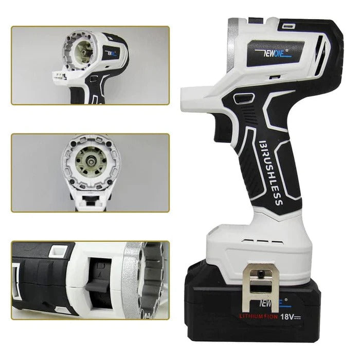 PowerMax Pro Kit 10 en 1 - Atornillador Taladro Lijadora Sierra Martillo Eléctrico Espátulas