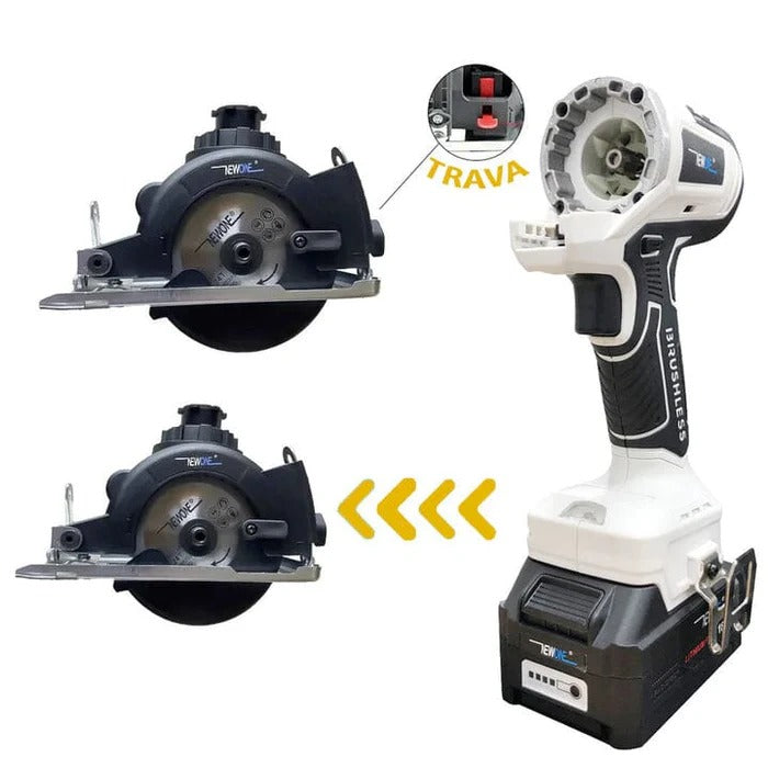 PowerMax Pro Kit 10 en 1 - Atornillador Taladro Lijadora Sierra Martillo Eléctrico Espátulas